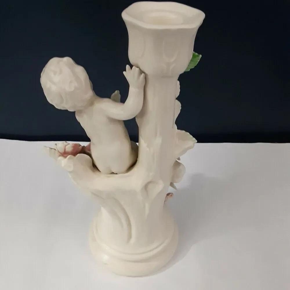 Vintage Holland Mold Cherub Candle Holder Romantic,Cottage,Ecclectic
